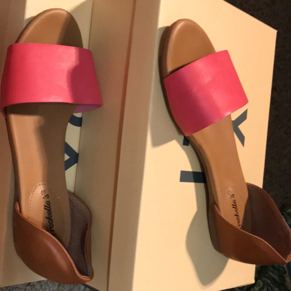 Hot pink flats